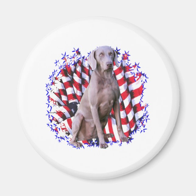Imán Weimaraner Patriot (Frente)