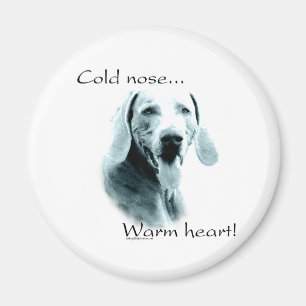 Imán Weimeraner Cold Nose Cálido Corazón - Magnet