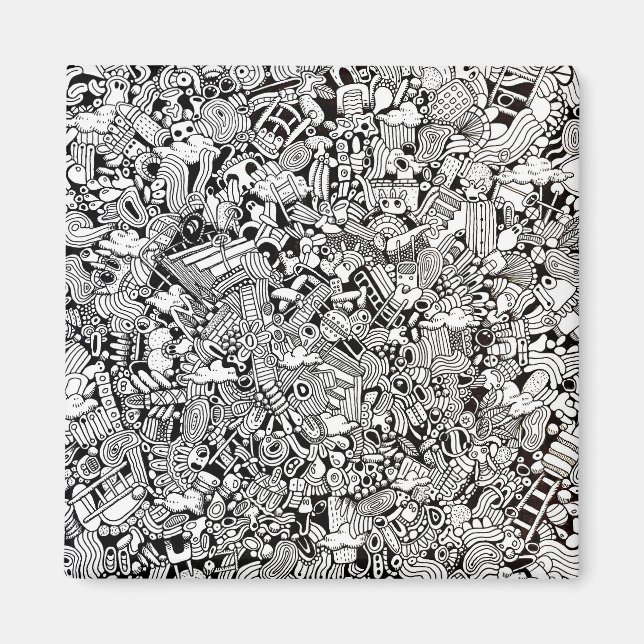 Imán Weird Shapes Detailed Cartoon (Frente)