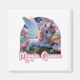 Imán Weißes Einhorn mit Flügeln - Magic Queen