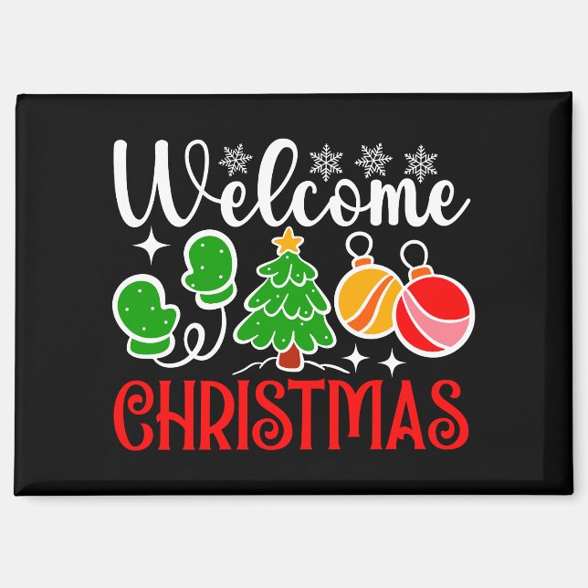 Imán Welcome Christmas Tree And Ornaments-23758 (Anverso)