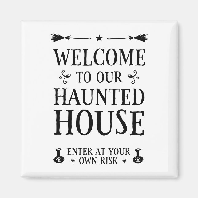 Imán Welcome To Our Haunted House (Frente)