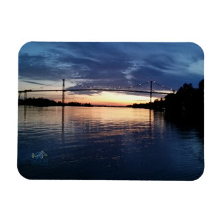Imán Wellesley Island Bridge Sunset Magnet