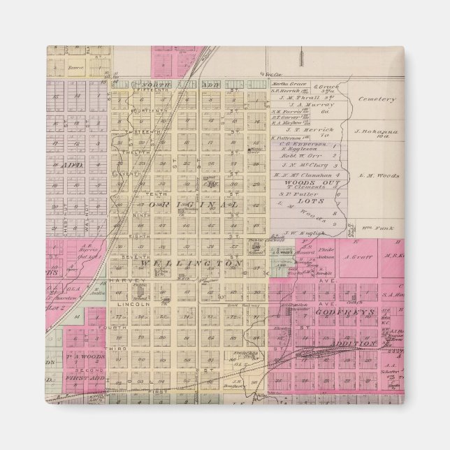 Imán Wellington, Beaumont, Brainar,d y Benton, Kansas (Frente)