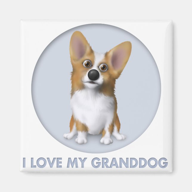 Imán Welsh Corgi 1 Granddog (Frente)