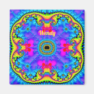 Imán WENDY ~ 3D Diseño fractal Fluoro Shades Magnet