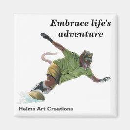 Imán Wererat Snowboarder Sport Fantasy Button Magnet