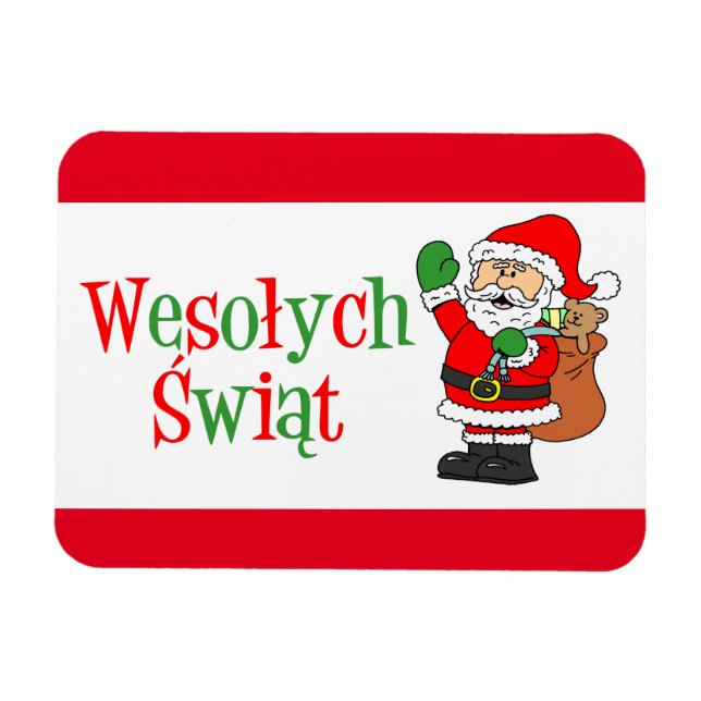 Imán Wesolych Swiat Navidades polacos Magnet (Horizontal)
