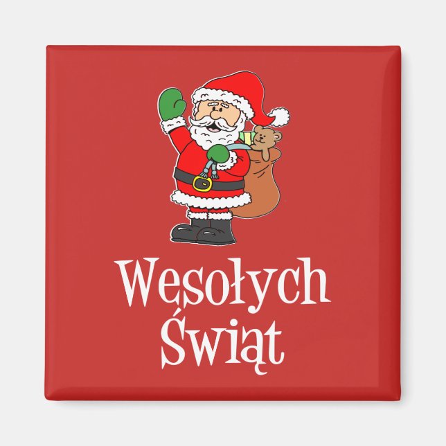 Imán Wesolych Swiat Navidades polacos Santa (Frente)