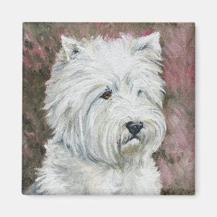 Imán "West Highland Terrier" Magnet de arte de perros