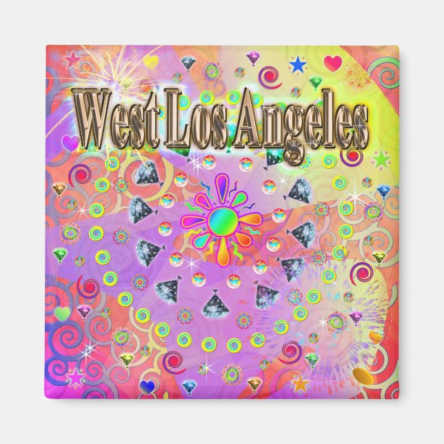 Imán West Los Angeles Lucky Golden Magnet (Frente)