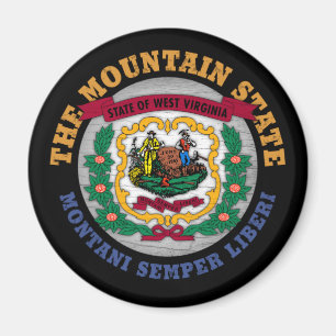 IMÁN WEST VIRGINIA MOUNTAIN STATE FLAG MAGNET