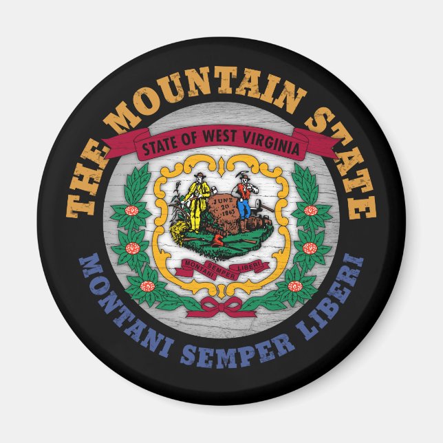 IMÁN WEST VIRGINIA MOUNTAIN STATE FLAG MAGNET (Frente)