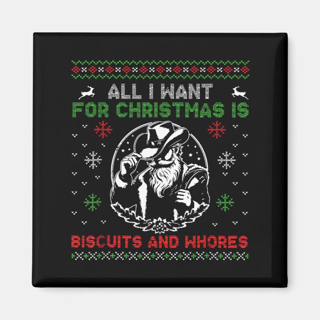 Imán Western Biscuits And S Christmas Quote  (Frente)