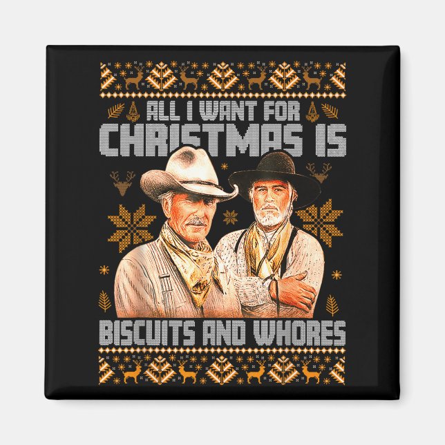 Imán Western Biscuits And S Christmas Ugly  (Frente)