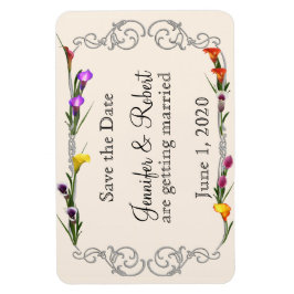 Imán Western Calla Lily Posh Wedding Save the Date