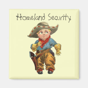 Imán Western Vintage 1912 Fun Lil' Cowboy Fridge Magnet