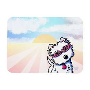 Imán Westie de sol de verano