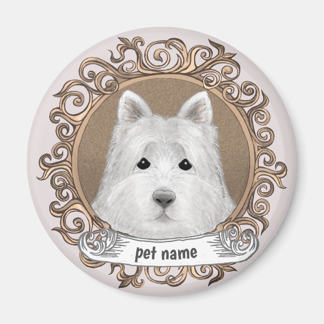 Imán Westie Dog (Frente)