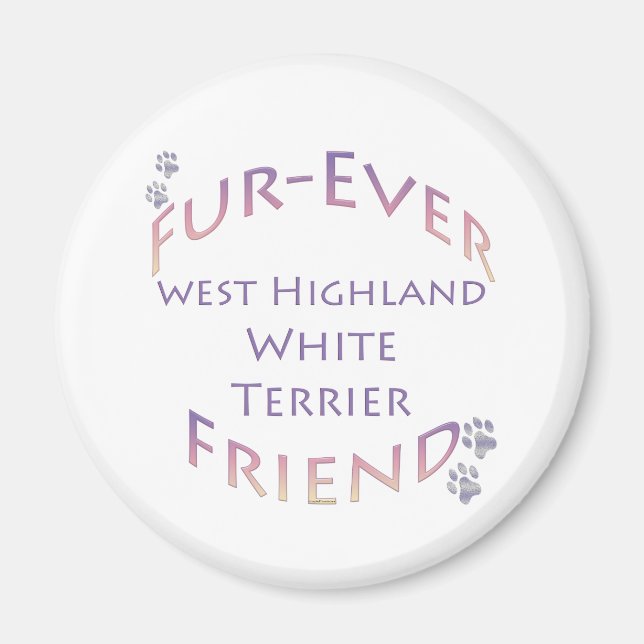 Imán Westie Furever Friend (Frente)