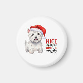 Imán Westie Navidades Magnet