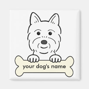 Imán Westie personalizado
