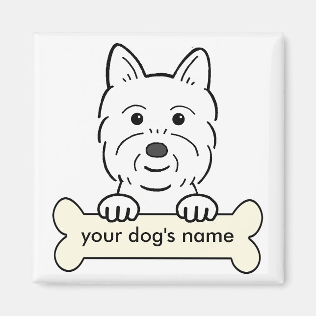 Imán Westie personalizado (Frente)