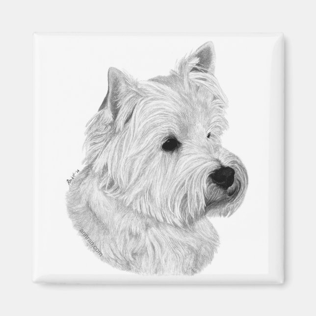 Imán Westie Terrier Magnet (Frente)