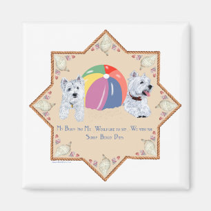 Imán Westies arenosos de verano