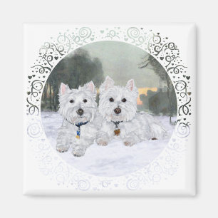 Imán Westies en Invierno
