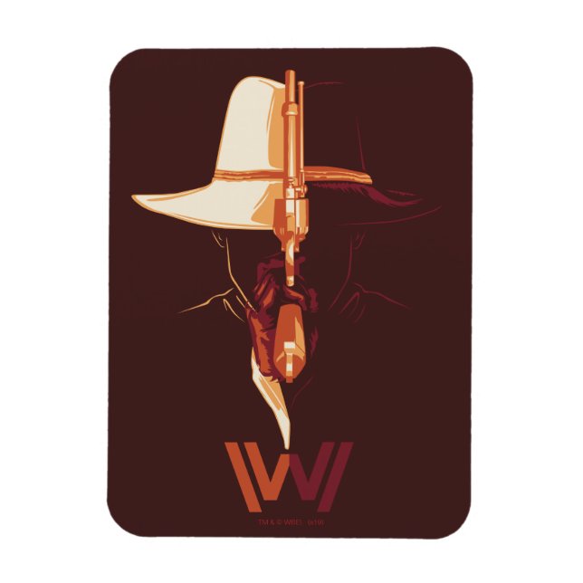 Imán Westworld | Gráfico dividido de Gorra negro Gorra  (Vertical)