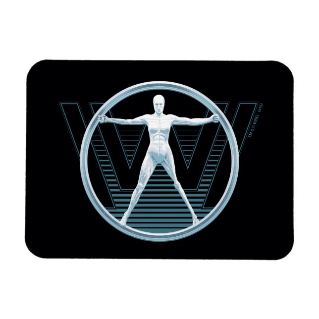 Imán Westworld | Logotipo Vitruvian Android (Horizontal)