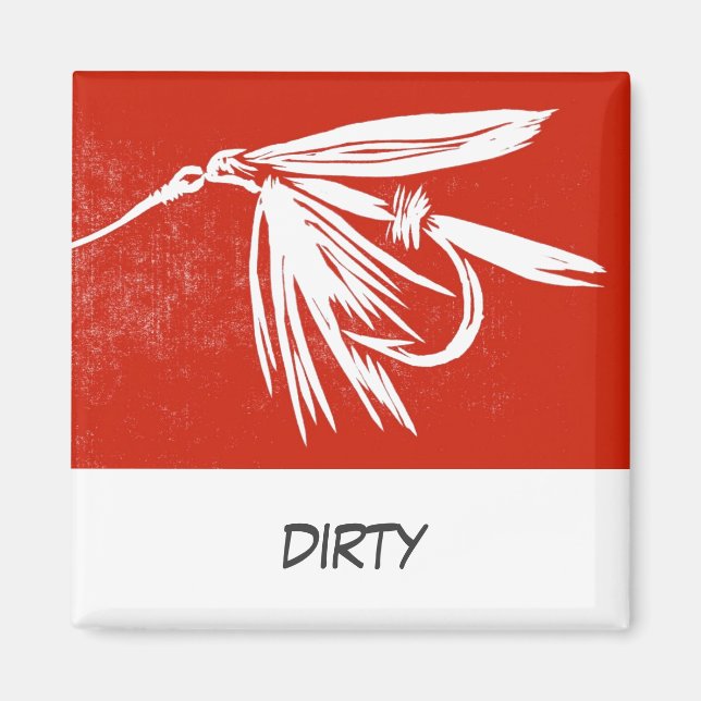 Imán "Wet Fly" Dish Washer Status Magnet (Frente)