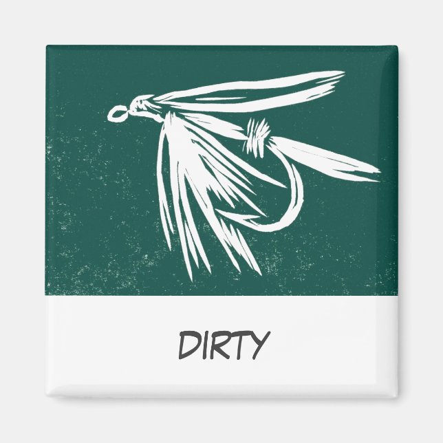 Imán "Wet Fly" Dish Washer Status Magnet (Frente)
