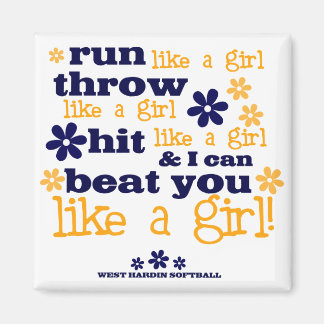 Imán WH Softball Como Un Chica