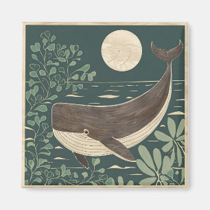 Imán Whale de Woodblock en Japón