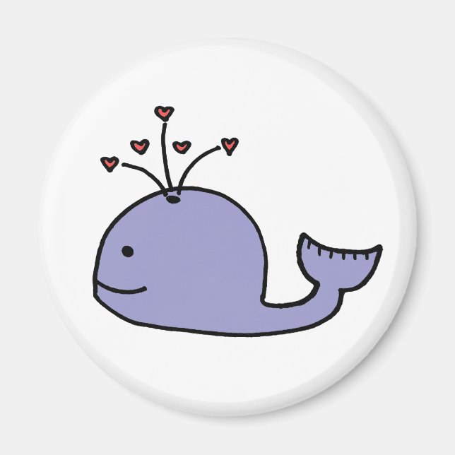 Imán Whale Personalizado caprichosa (Frente)