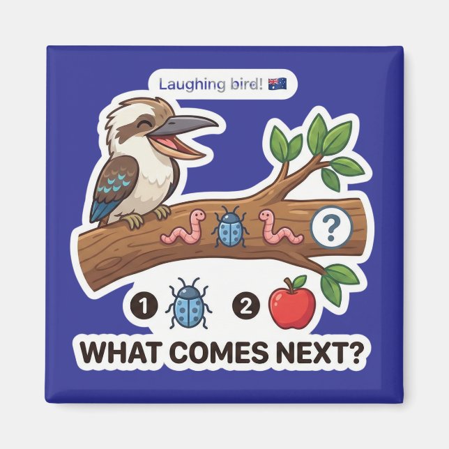 Imán What Comes? Kookaburra Australia Pattern Logic (Frente)