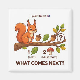 Imán What Comes Next? Red Squirrel UK Pattern Logic 