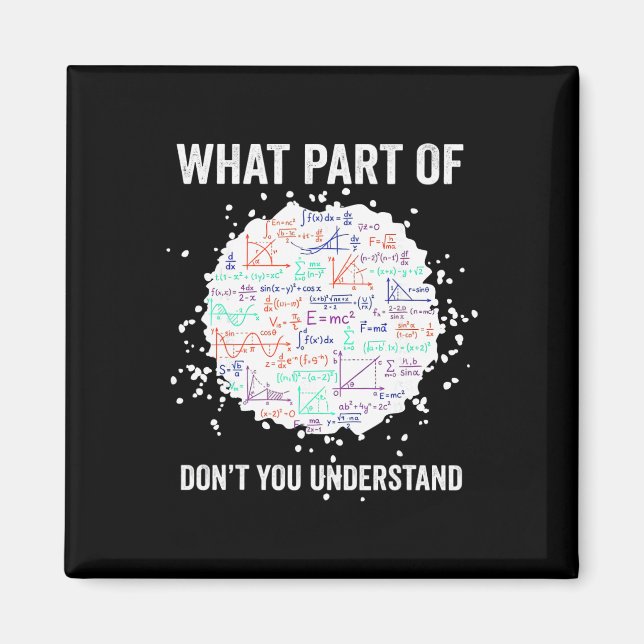 Imán What Part Of Don't You Understand Funny Math Calcu (Frente)