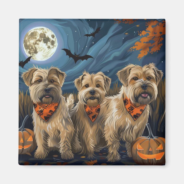 Imán Wheaten Terrier Halloween Spooki (Frente)