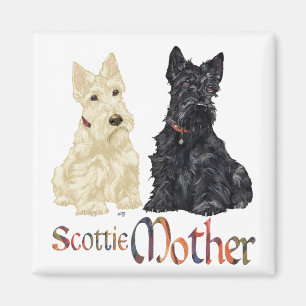 Imán Wheaten y Scotties negros Día de la Madre
