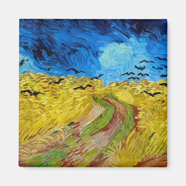 Imán Wheatfield con cuervos, Van Gogh (Frente)