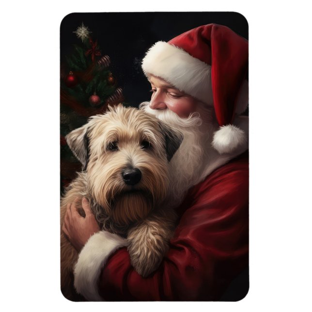 Imán Wheaton Terrier Con Navidades festivos de Santa Cl (Vertical)