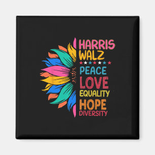 Imán Wheimer Peace Love Equality Hope Diversity