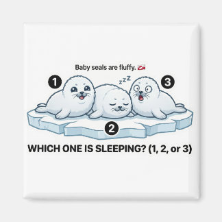 Imán Which One Is Sleeping? – Baby Seal Learning Magnet