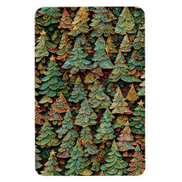 Imán Whimsey de los bosques de árboles de Navidad
