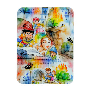 Imán Whimsical Fairy Tale Ilustracion