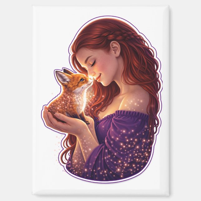Imán Whimsical Forest Fox (Anverso)