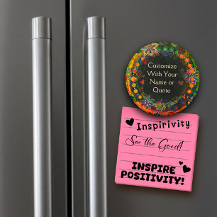 Imán Whimsical Green Floral Fun Personalizar tu propia